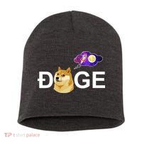 Doge To The Moon Galaxy Cryptocurrency Short Acrylic Beanie