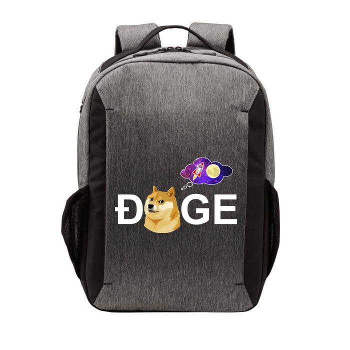 Doge To The Moon Galaxy Cryptocurrency Vector Backpack