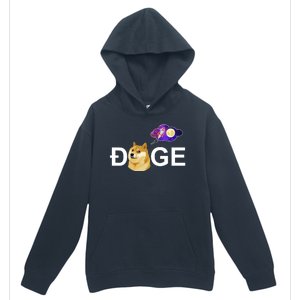 Doge To The Moon Galaxy Cryptocurrency Urban Pullover Hoodie