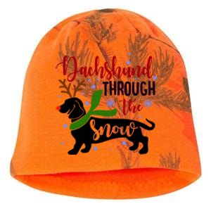 Dachshund Through The Snow Christmas Funny Doxie Dog Lovers Gift Kati - Camo Knit Beanie