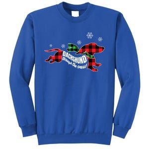 Dachshund Through The Snow Doxie Dog Plaid Christmas Gift Sweatshirt