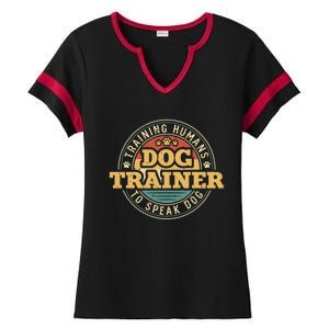 Dog Trainer Training Hu To Speak Dog Funny Gift Ladies Halftime Notch Neck Tee