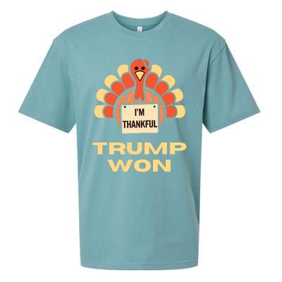 Donald Trump Thanksgiving Im Thankful Donald Won Sueded Cloud Jersey T-Shirt