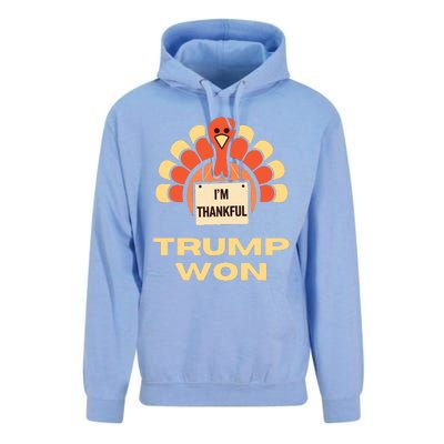 Donald Trump Thanksgiving Im Thankful Donald Won Unisex Surf Hoodie