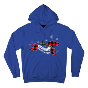 Dachshund Through The Snow Doxie Dog Plaid Christmas Gift Hoodie