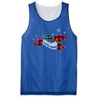 Dachshund Through The Snow Doxie Dog Plaid Christmas Gift Mesh Reversible Basketball Jersey Tank