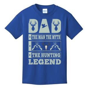 Dad The The Myth The Hunting Legend Funny Hunters Dads Gift Kids T-Shirt