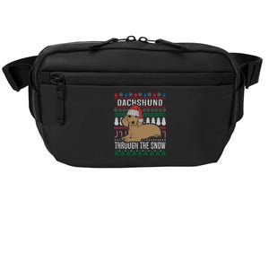 Dachshund Through The Snow Ugly Christmas Gift Crossbody Pack