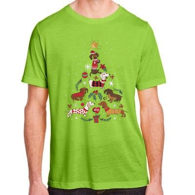 Dachshund Through The Snow Funny Dog Christmas Tree Cool Gift Adult ChromaSoft Performance T-Shirt