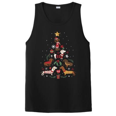 Dachshund Through The Snow Funny Dog Christmas Tree Cool Gift PosiCharge Competitor Tank