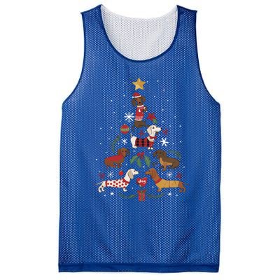 Dachshund Through The Snow Funny Dog Christmas Tree Cool Gift Mesh Reversible Basketball Jersey Tank