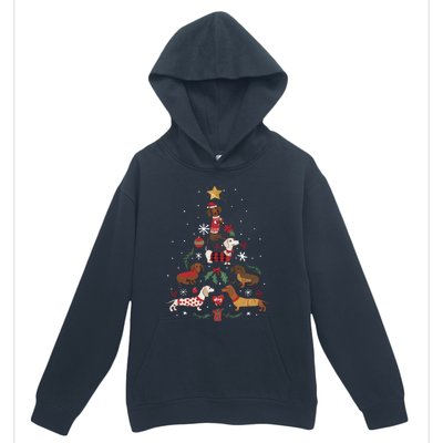 Dachshund Through The Snow Funny Dog Christmas Tree Cool Gift Urban Pullover Hoodie