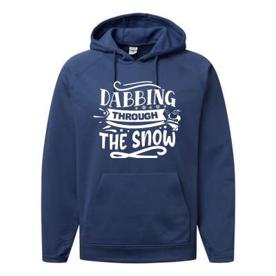 Dabbing Through The Snow Santa Claus Performance Fleece Hoodie