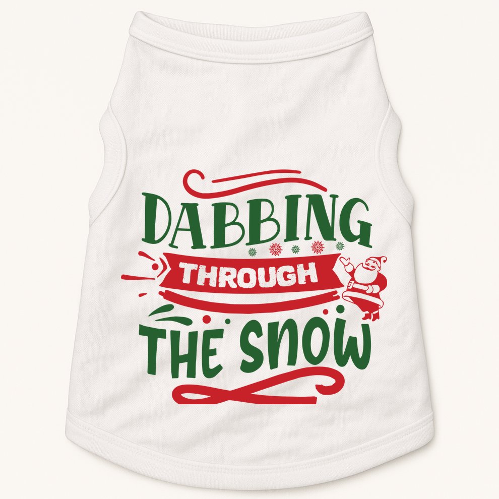 Dabbing Through The Snow Santa Claus Doggie Tank