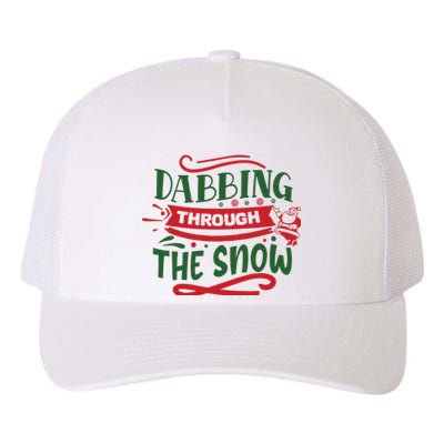 Dabbing Through The Snow Santa Claus Yupoong Adult 5-Panel Trucker Hat