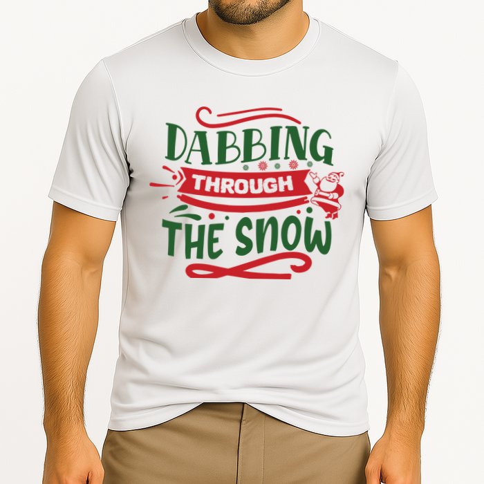 Dabbing Through The Snow Santa Claus Performance Shirt