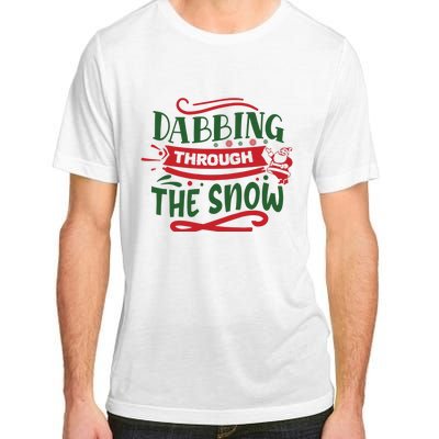 Dabbing Through The Snow Santa Claus Adult ChromaSoft Performance T-Shirt