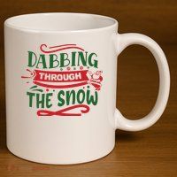 Dabbing Through The Snow Santa Claus 11oz C Handle Ceramic Mug