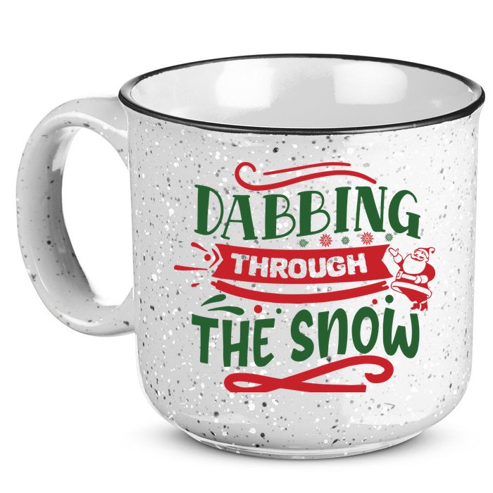 Dabbing Through The Snow Santa Claus 15oz Campfire Ceramic Mug