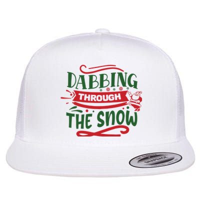 Dabbing Through The Snow Santa Claus Flat Bill Trucker Hat