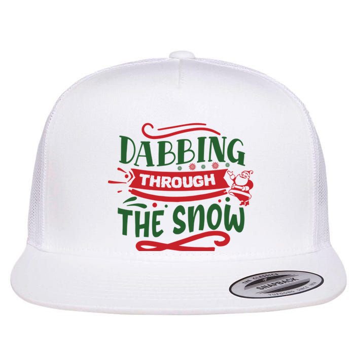 Dabbing Through The Snow Santa Claus Flat Bill Trucker Hat