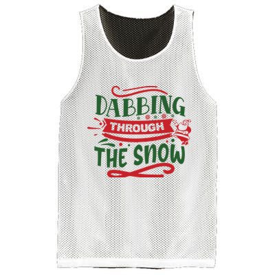 Dabbing Through The Snow Santa Claus Mesh Reversible Basketball Jersey Tank
