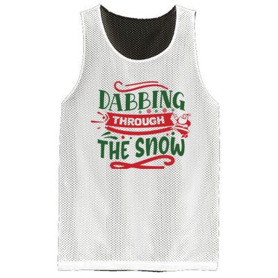 Dabbing Through The Snow Santa Claus Mesh Reversible Basketball Jersey Tank