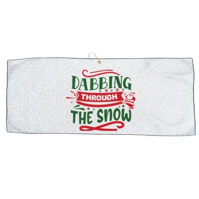 Dabbing Through The Snow Santa Claus Large Microfiber Waffle Golf Towel