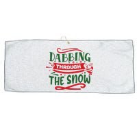 Dabbing Through The Snow Santa Claus Large Microfiber Waffle Golf Towel