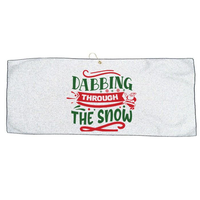 Dabbing Through The Snow Santa Claus Large Microfiber Waffle Golf Towel