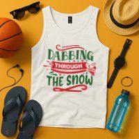 Dabbing Through The Snow Santa Claus Tank Top