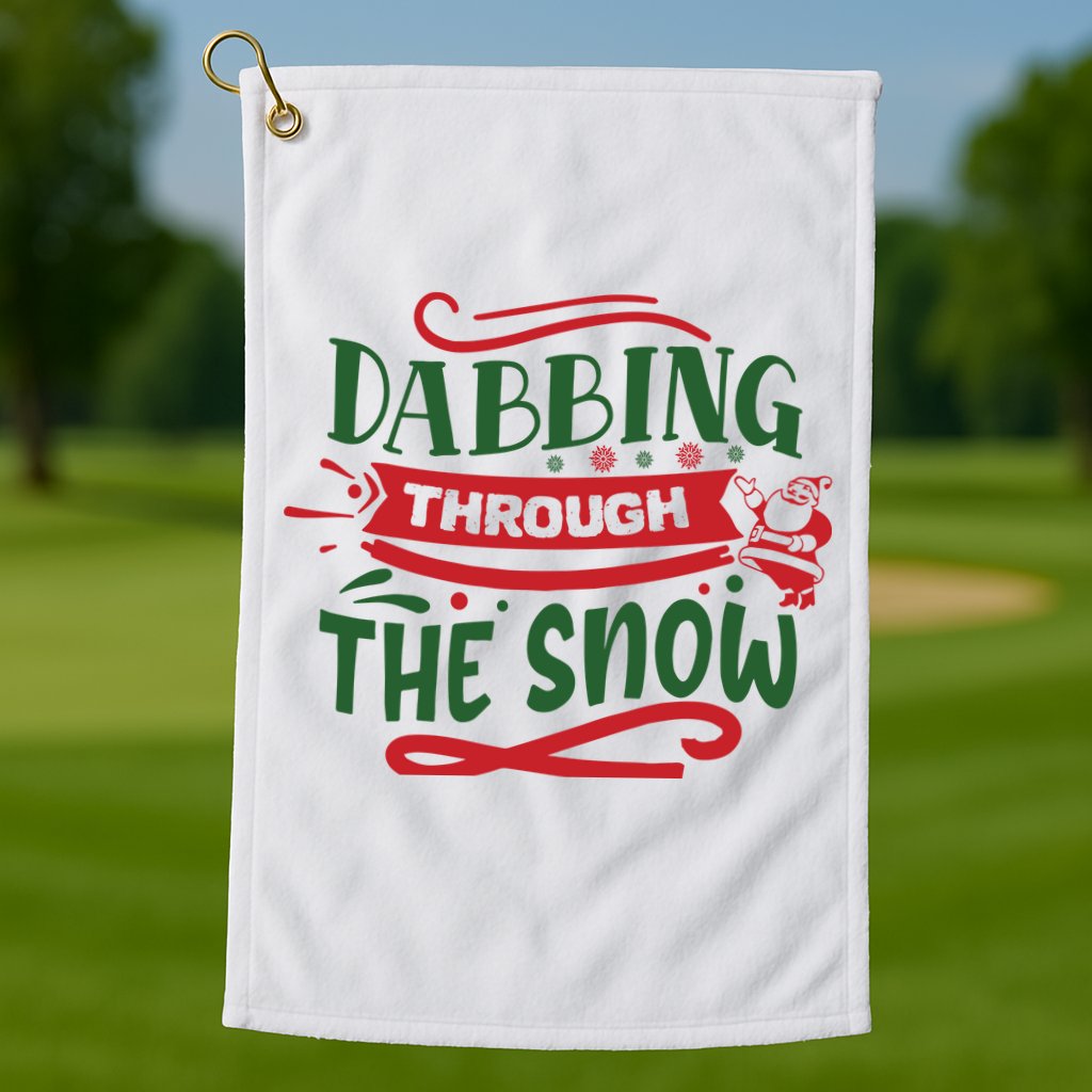 Dabbing Through The Snow Santa Claus Golf Towel