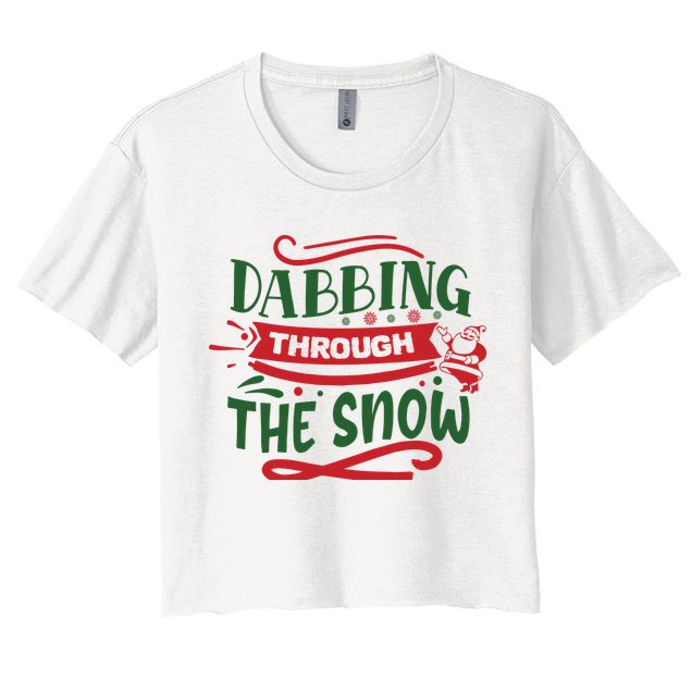 Dabbing Through The Snow Santa Claus Crop Top