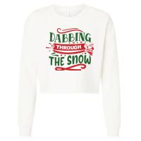 Dabbing Through The Snow Santa Claus Cropped Pullover Crew