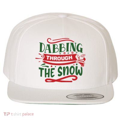 Dabbing Through The Snow Santa Claus Wool Snapback Cap