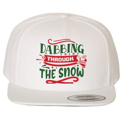 Dabbing Through The Snow Santa Claus Wool Snapback Cap