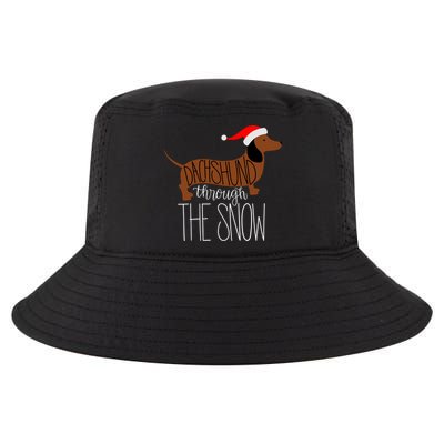 Dachshund Through The Snow Cool Comfort Performance Bucket Hat