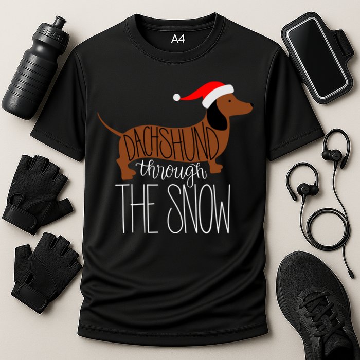 Dachshund Through The Snow Performance Shirt