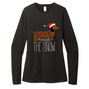 Dachshund Through The Snow Womens CVC Long Sleeve Shirt