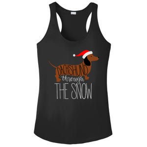 Dachshund Through The Snow Ladies PosiCharge Competitor Racerback Tank