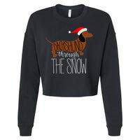 Dachshund Through The Snow Cropped Pullover Crew