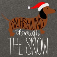 Dachshund Through The Snow Cotton Canvas Backpack