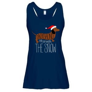 Dachshund Through The Snow Ladies Essential Flowy Tank