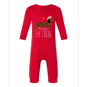 Dachshund Through The Snow Infant Fleece One Piece