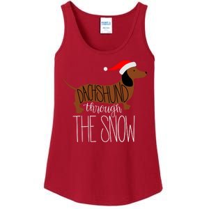 Dachshund Through The Snow Ladies Essential Tank