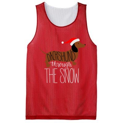 Dachshund Through The Snow Mesh Reversible Basketball Jersey Tank