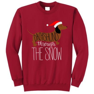 Dachshund Through The Snow Tall Sweatshirt