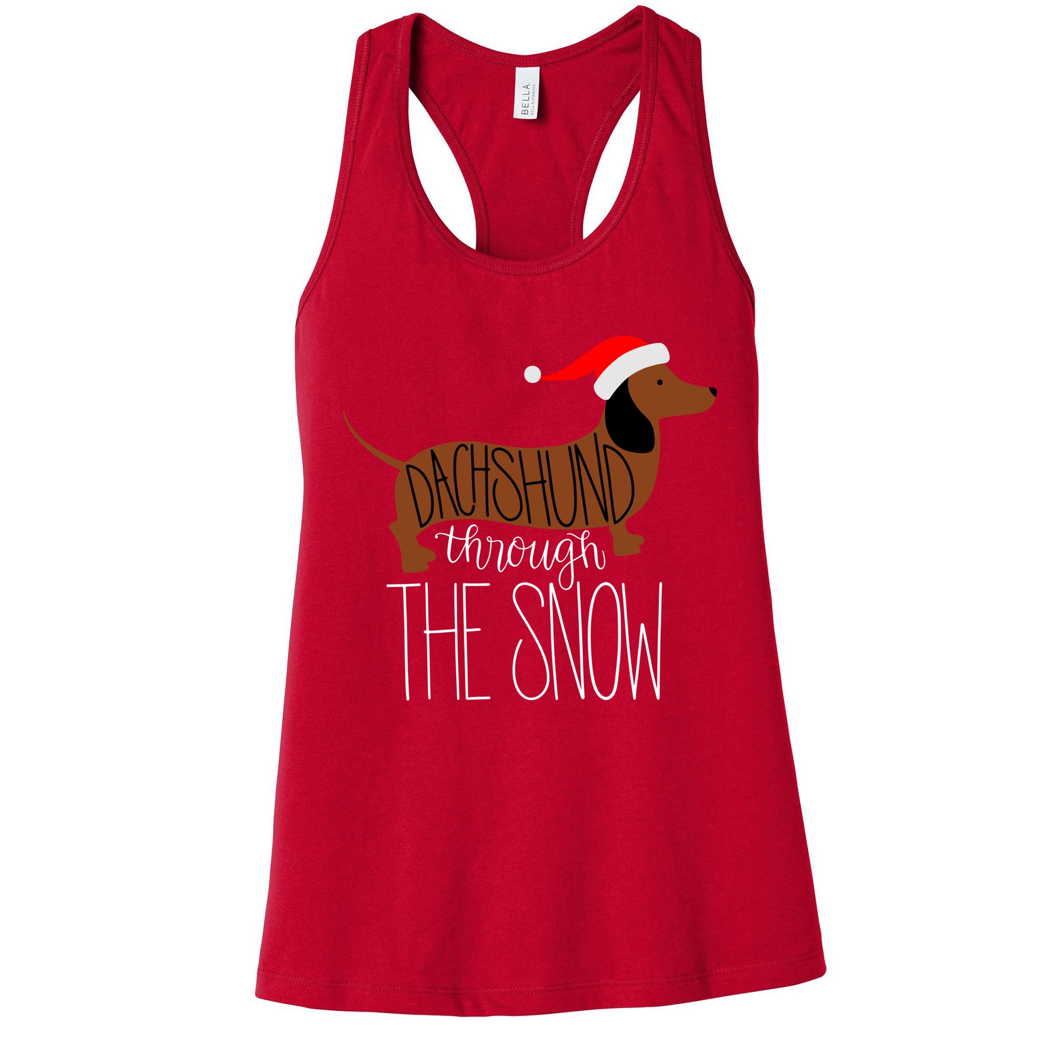 Dachshund Through The Snow Womens Tank Top