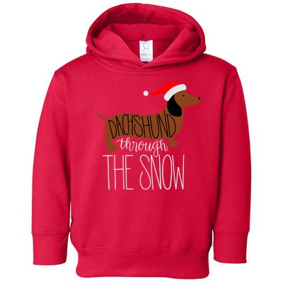 Dachshund Through The Snow Toddler Hoodie