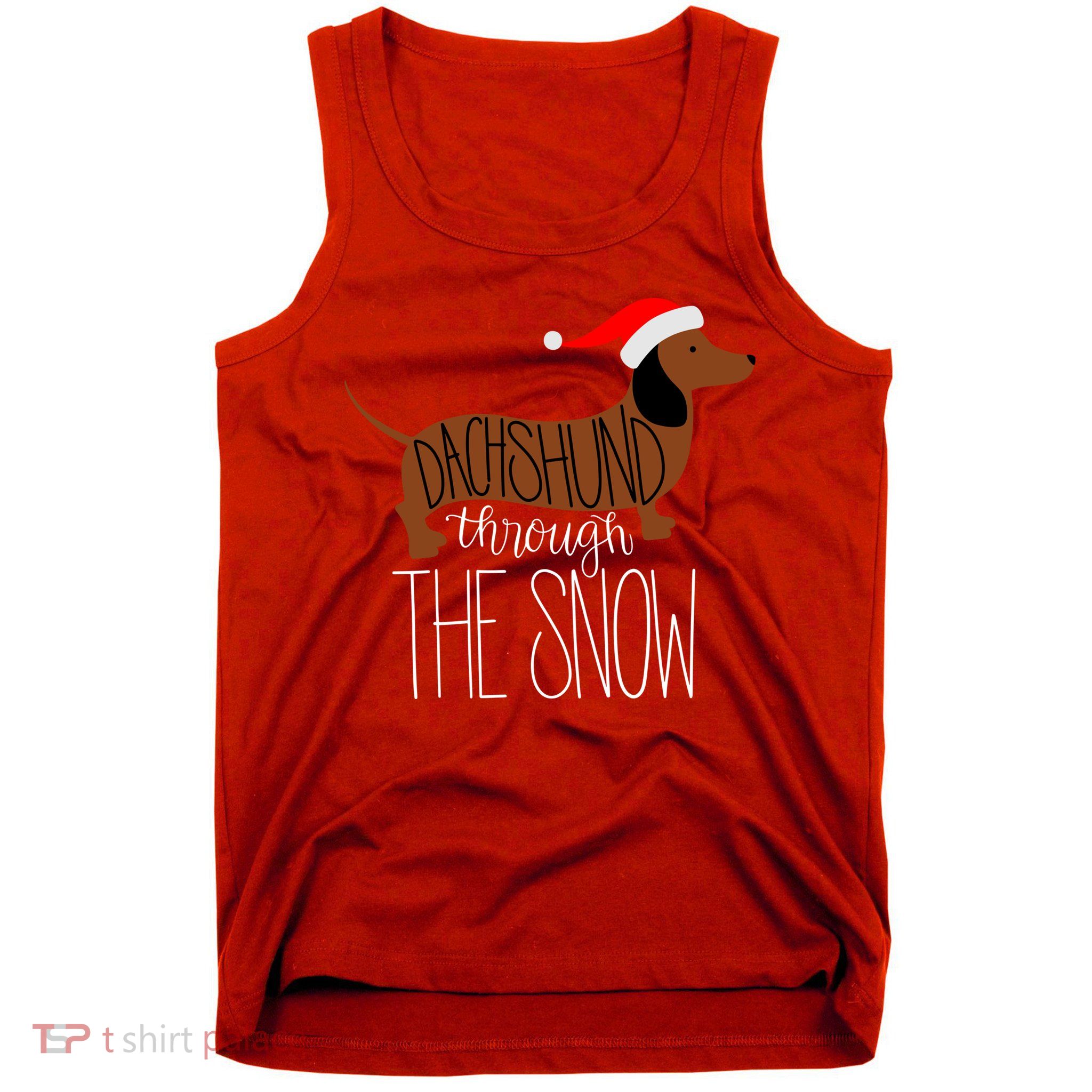 Dachshund Through The Snow Tank Top